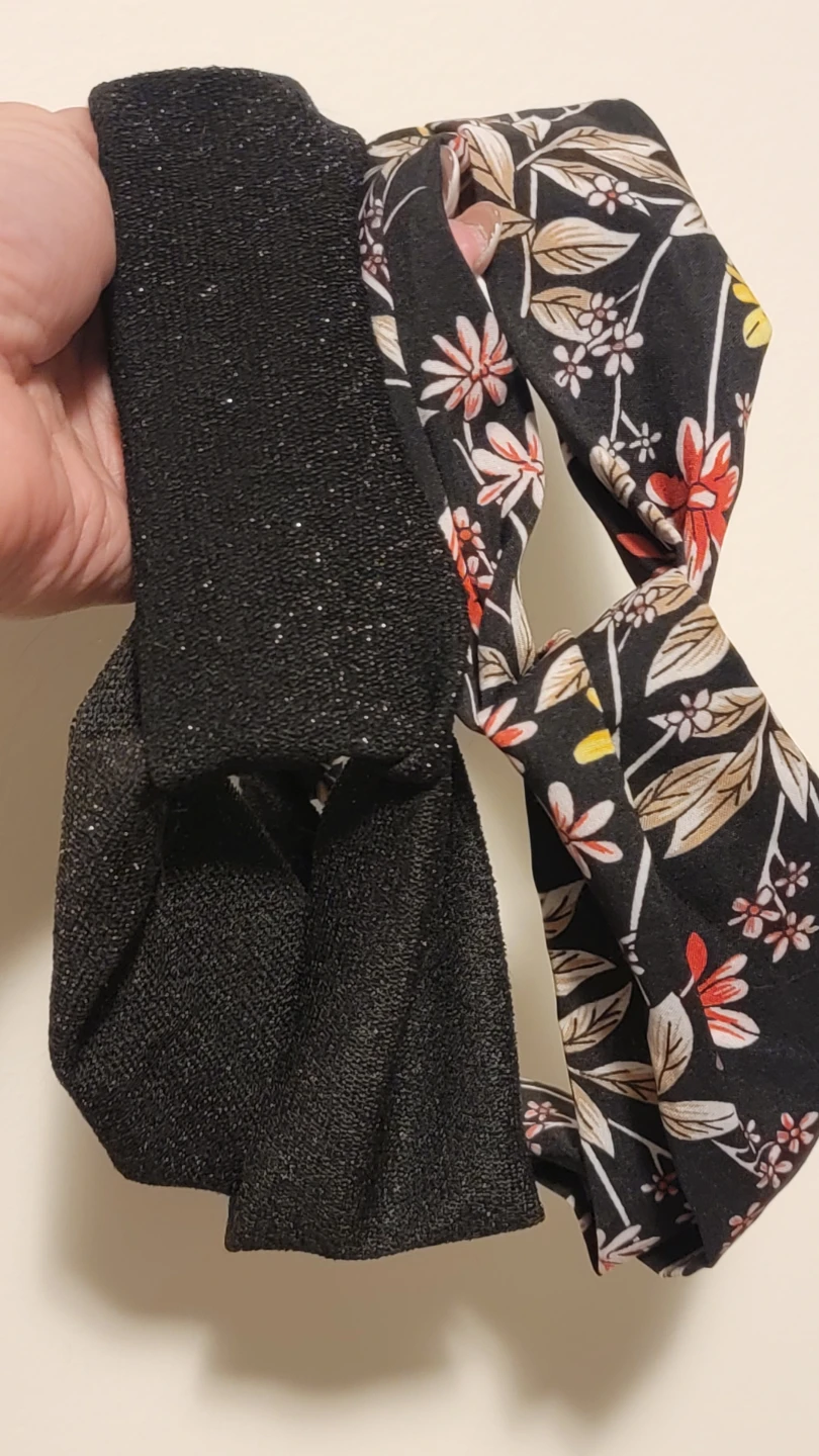 Bandeaus - Black Glitter/Floral Print