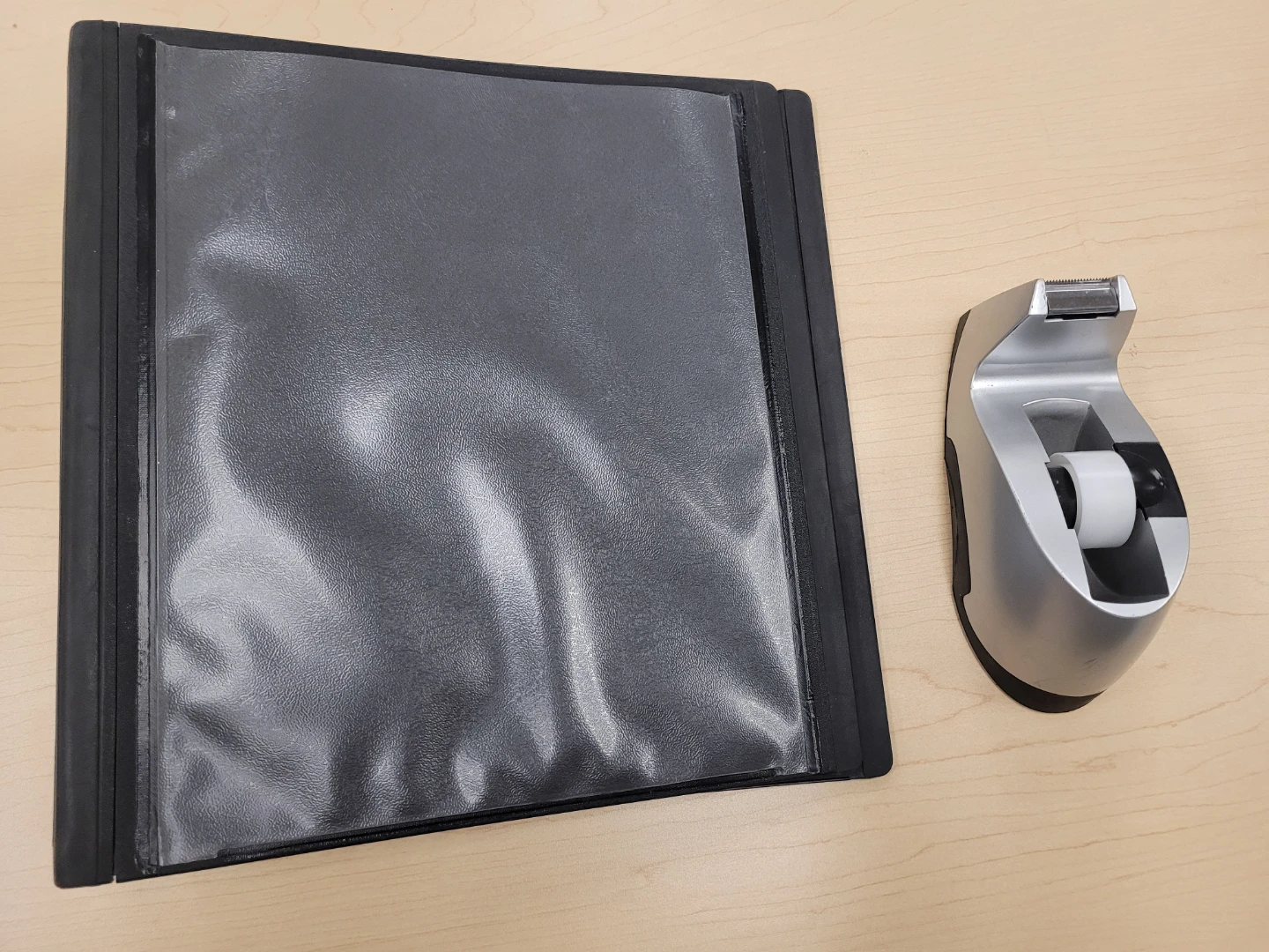 Black Binder with Pockets & Tape Dispenser