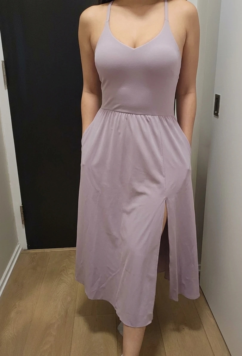 Halara Lavender Midi Dress with Pockets