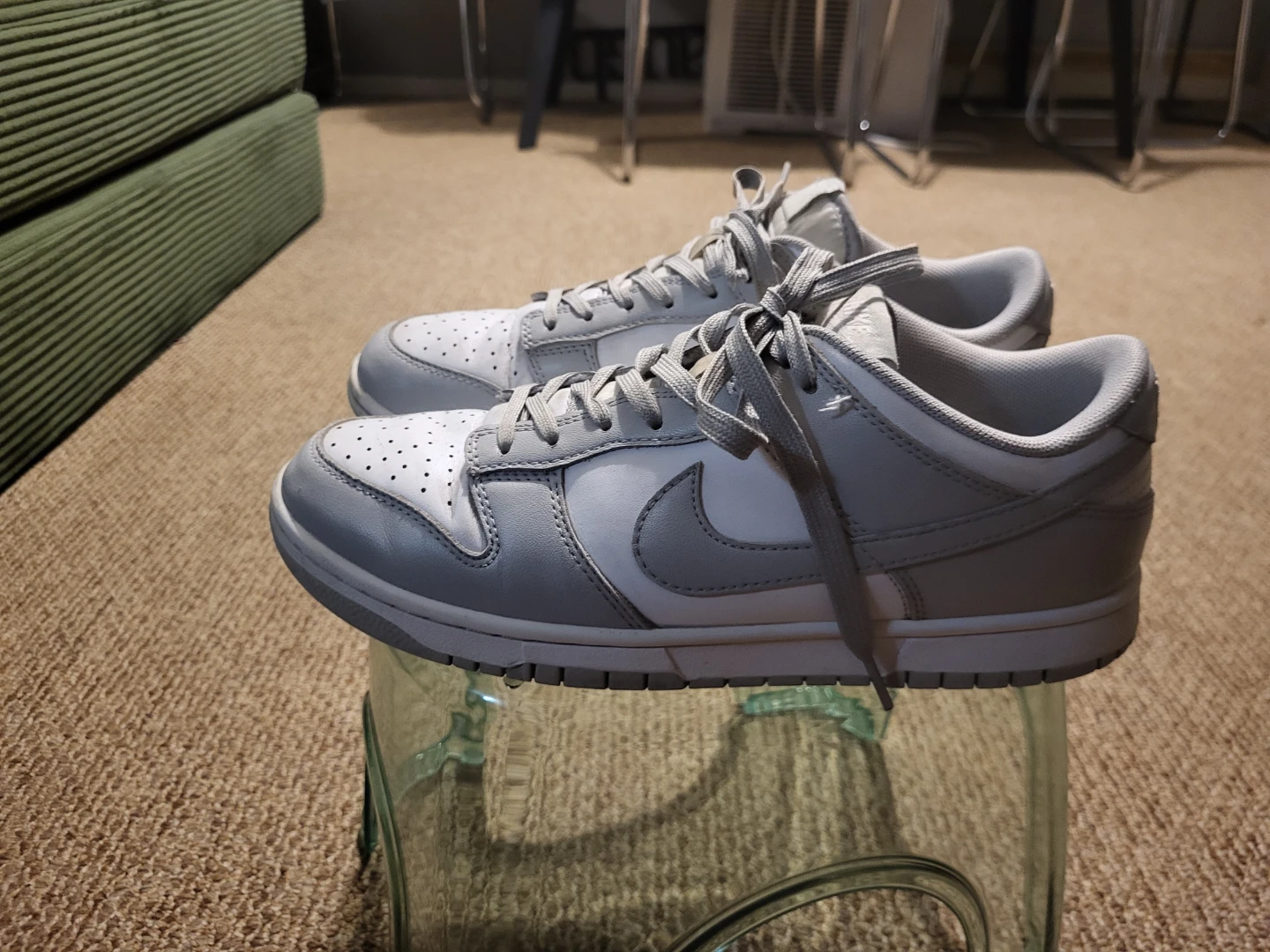 Nike Dunk Low Grey White Sneakers - photo 2