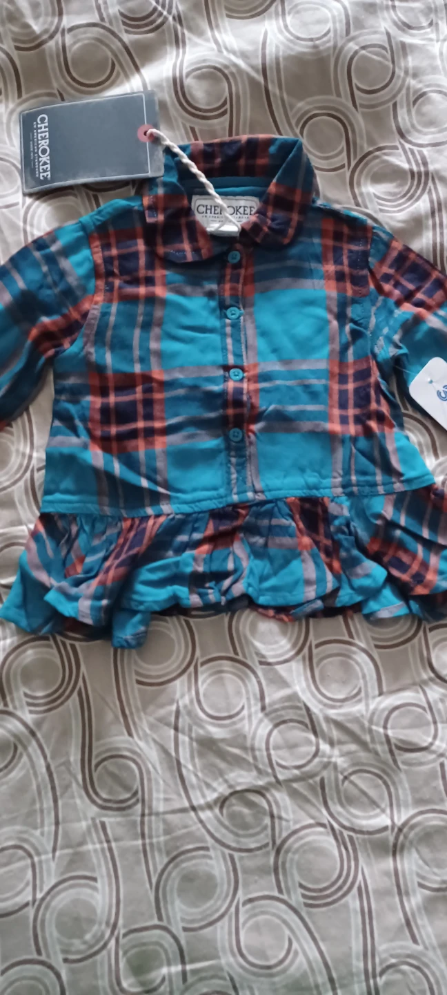 Cherokee Plaid Ruffle Shirt - Size 5M - photo 5