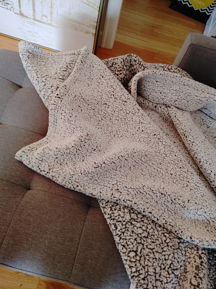 Sherpa Fleece Throw Blanket - Grey - photo 5