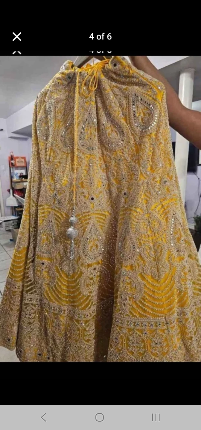 Embellished Yellow Lehenga and Blouse Set - photo 4