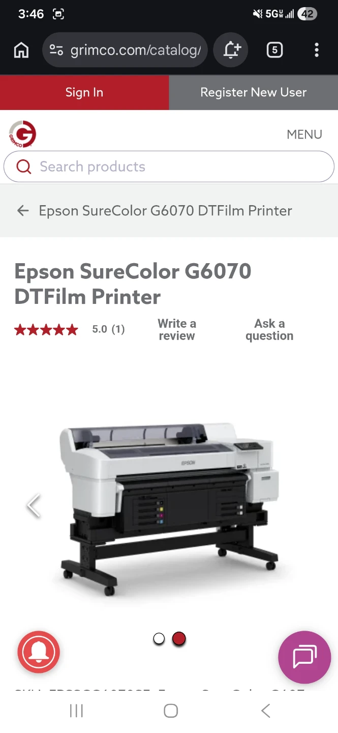 Epson SureColor G6070 DTFilm Printer - photo 2