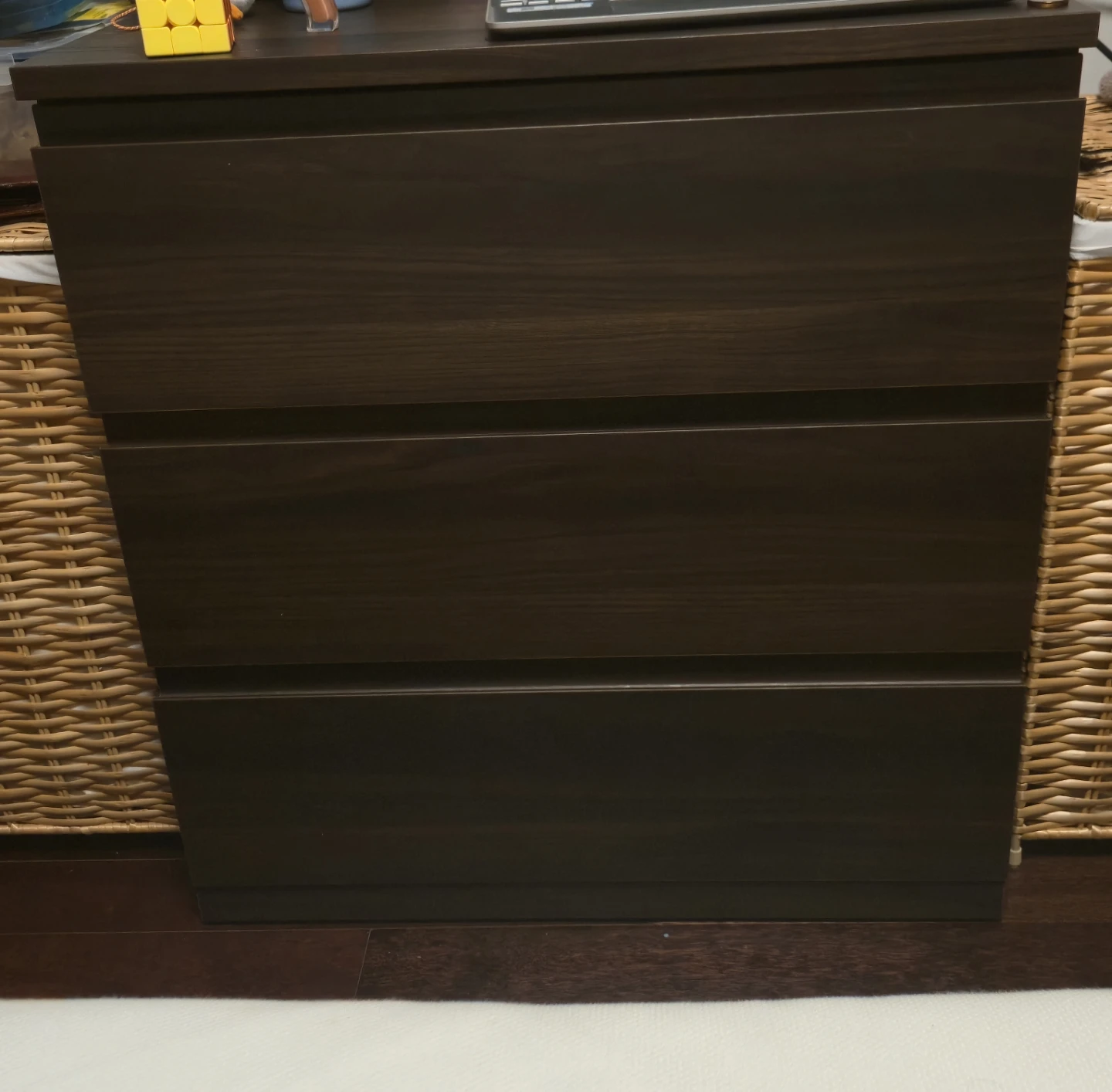 Dark Brown 3-Drawer Dresser Ikea Storklinta
