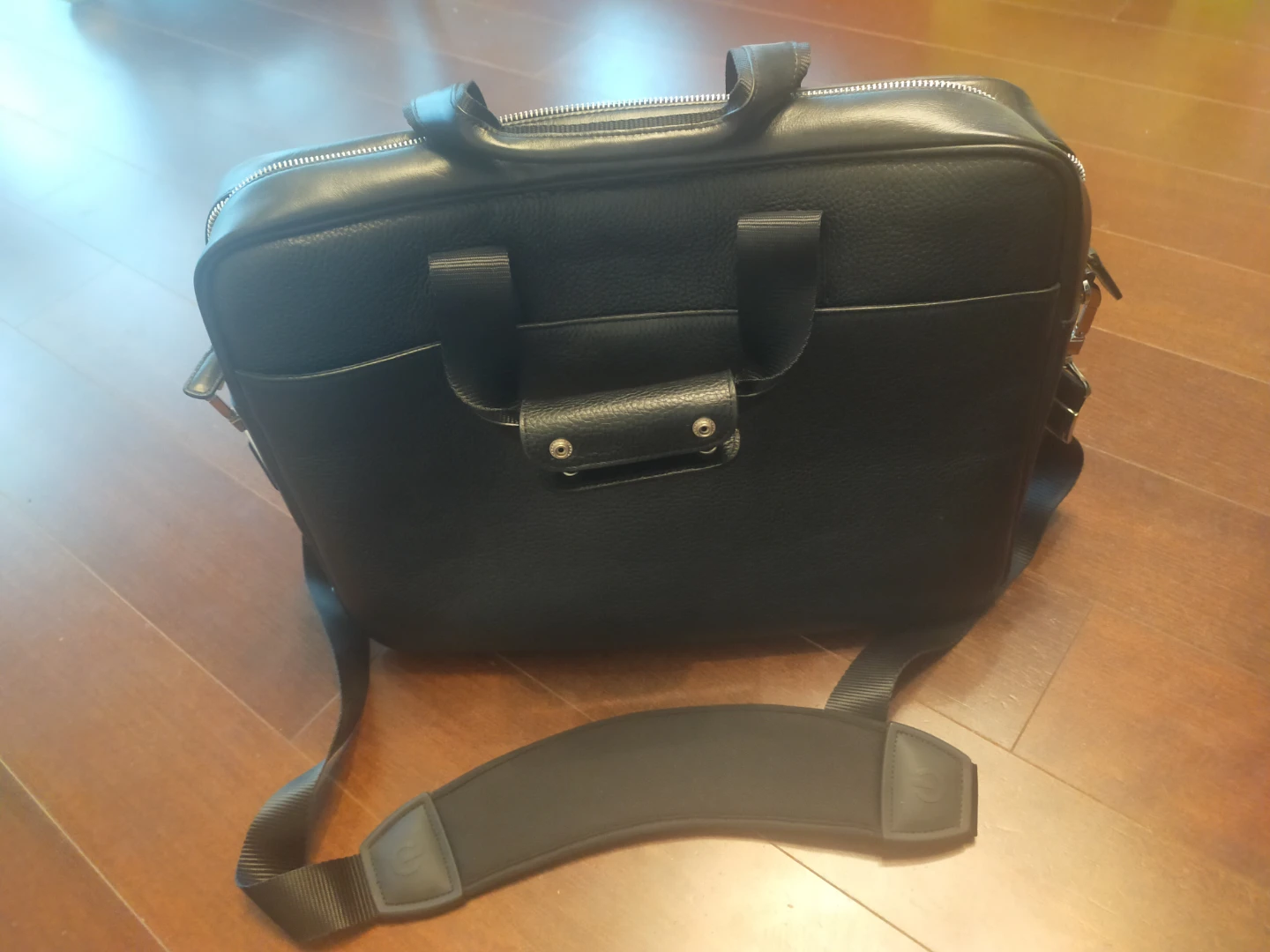 Black Leather Briefcase - photo 2