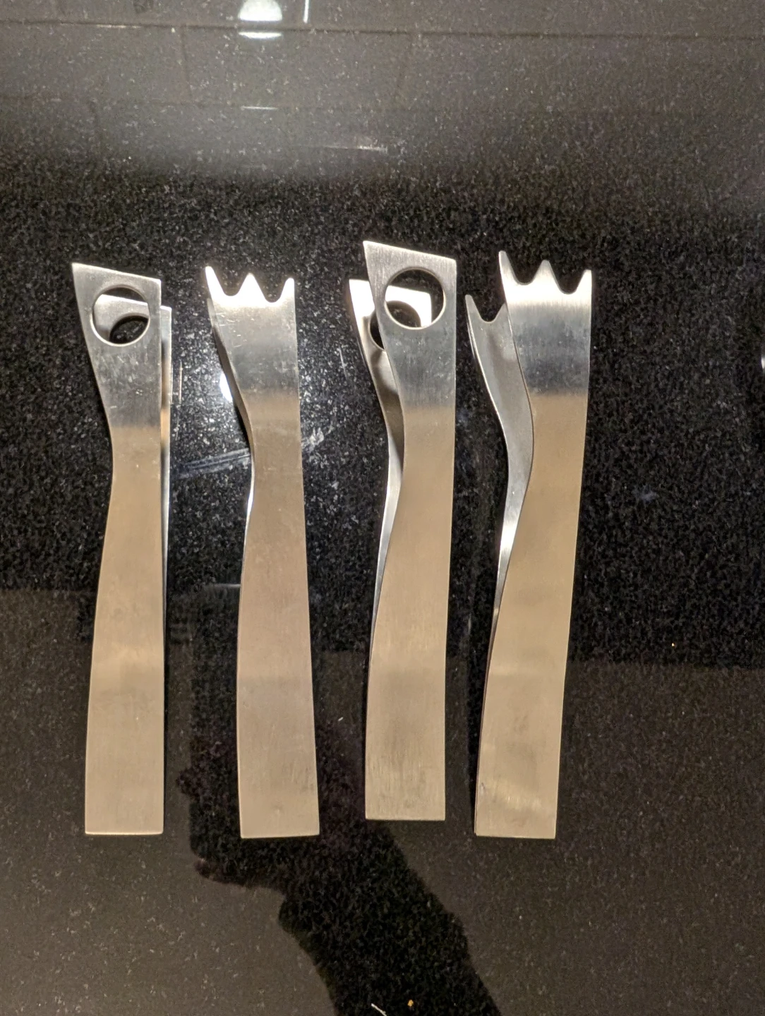 2 sets of Stainless Steel Tongs