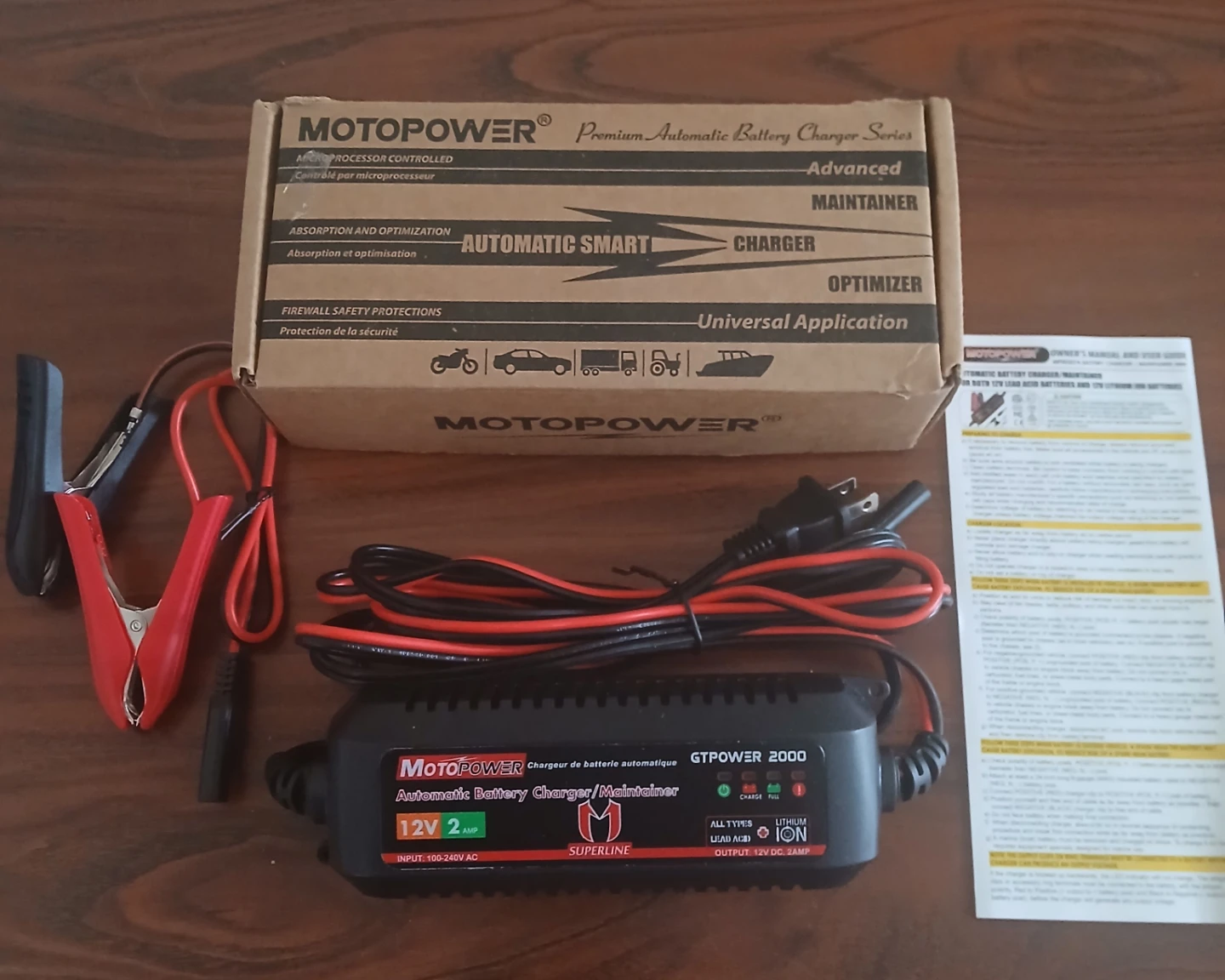 MOTOPOWER MP00207A Battery Charger/Maintainer
