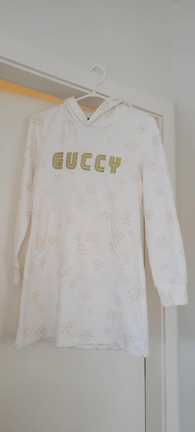 Gucci White Snowflake Print Hoodie Dress - Size S