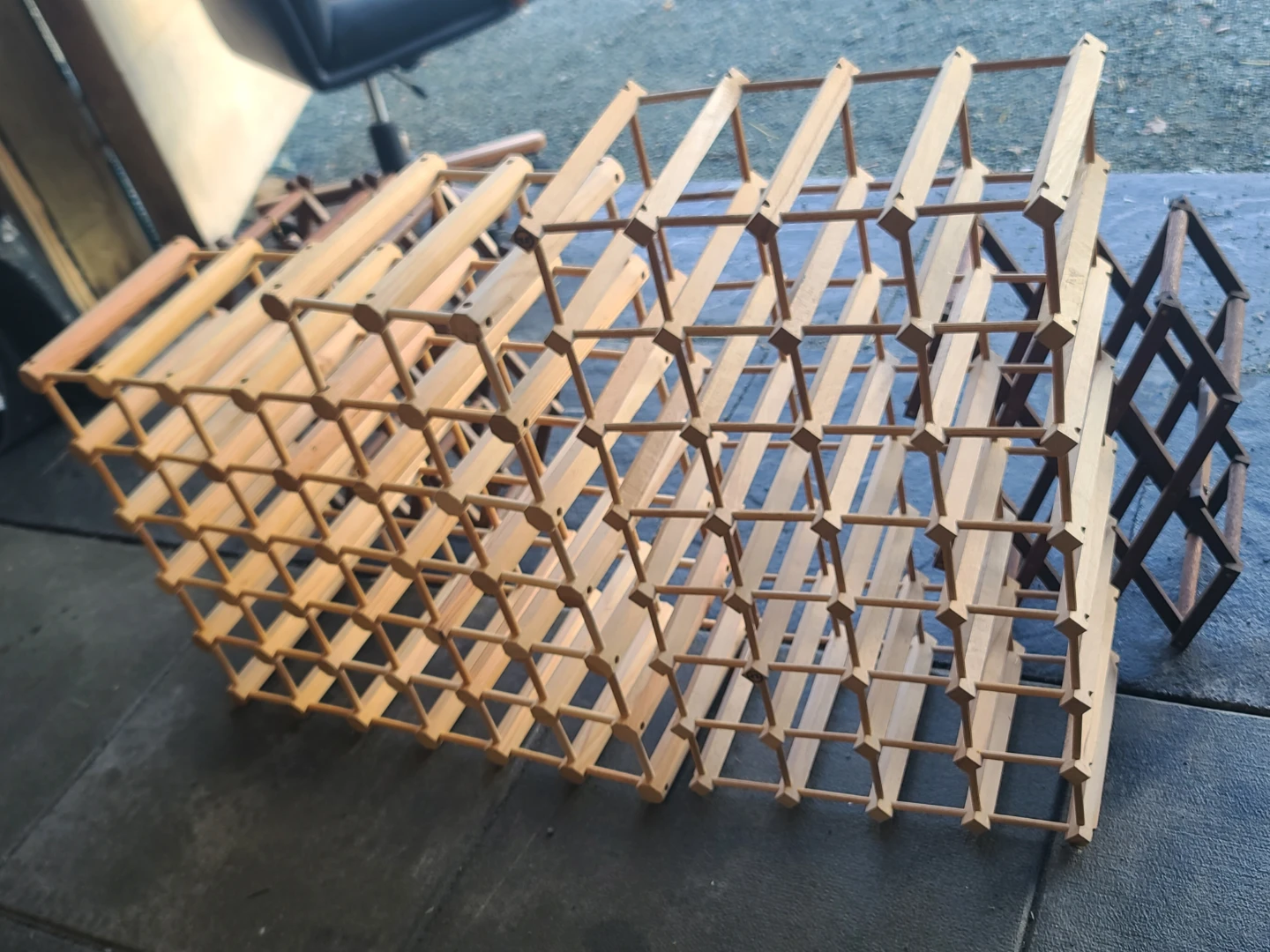 Wooden Wine Rack Set with Foldable Racks - photo 3