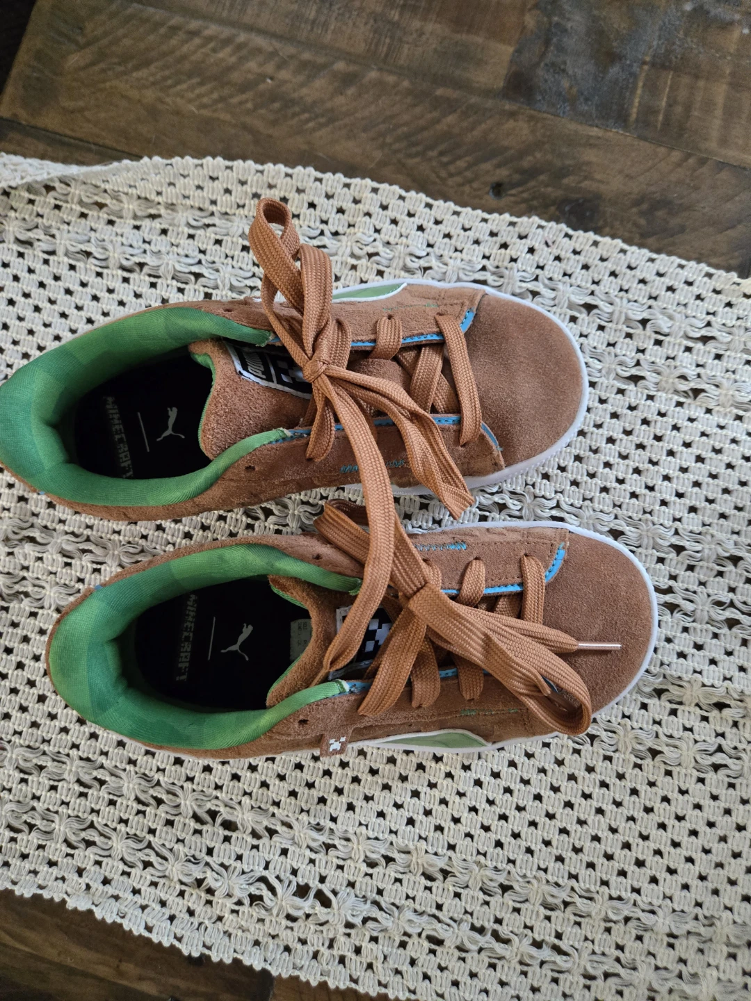 NEW Puma Minecraft Suede Shoes size 1 kids - photo 2