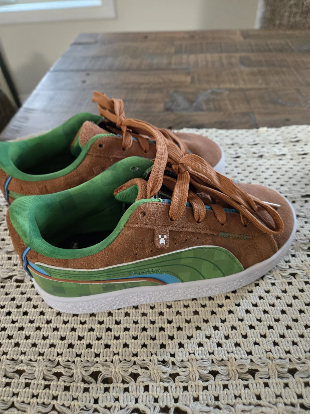NEW Puma Minecraft Suede Shoes size 1 kids - photo 5