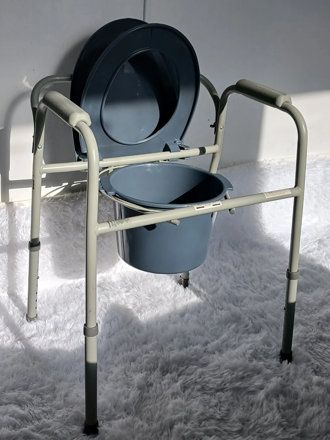 Adjustable Commode Chair with Bucket - photo 3