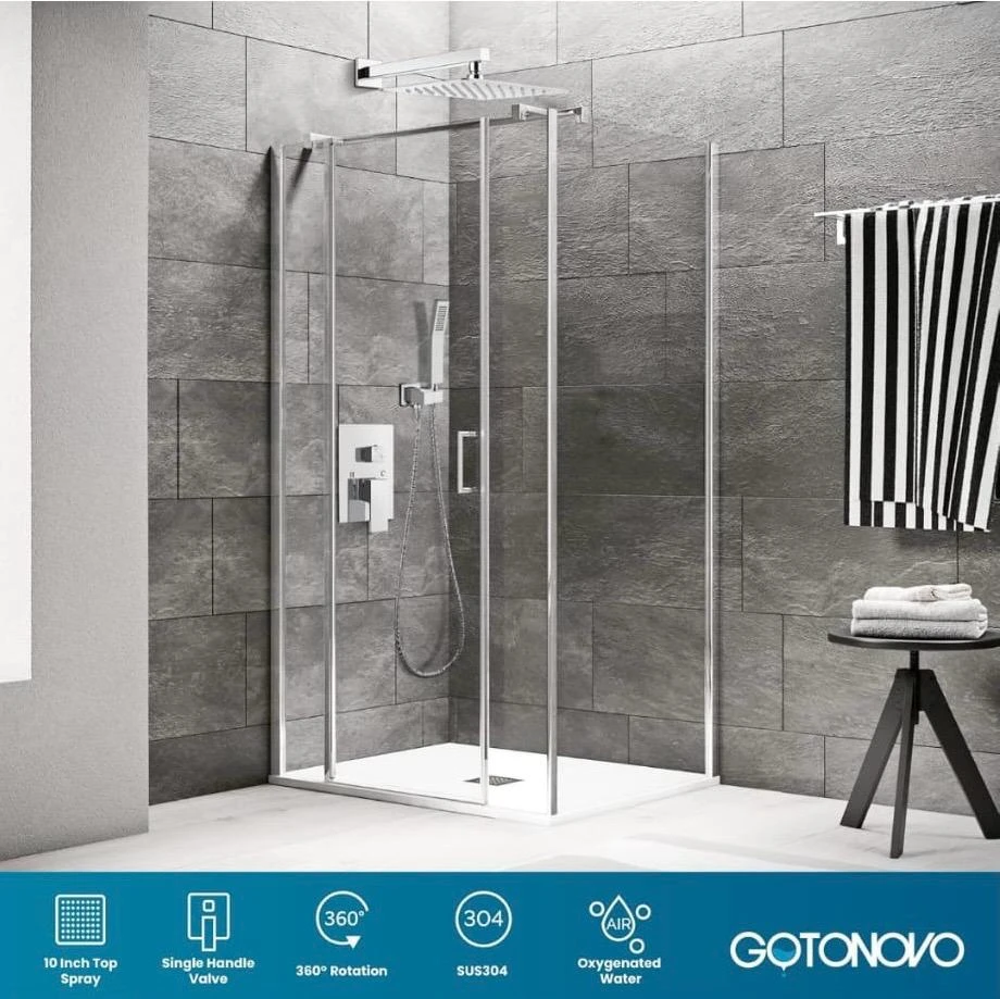 Gotonovo Rainfall Shower System 10" - photo 5