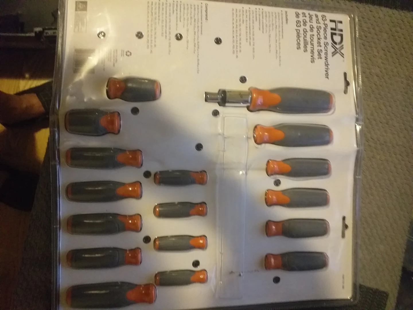 HDX  63pc Screwdriver/Socket set