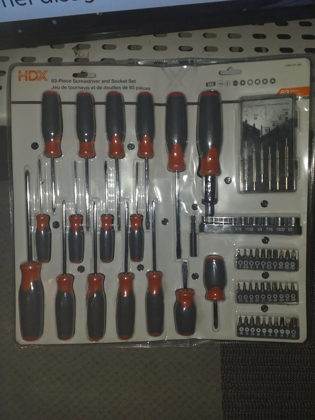 HDX  63pc Screwdriver/Socket set - photo 2