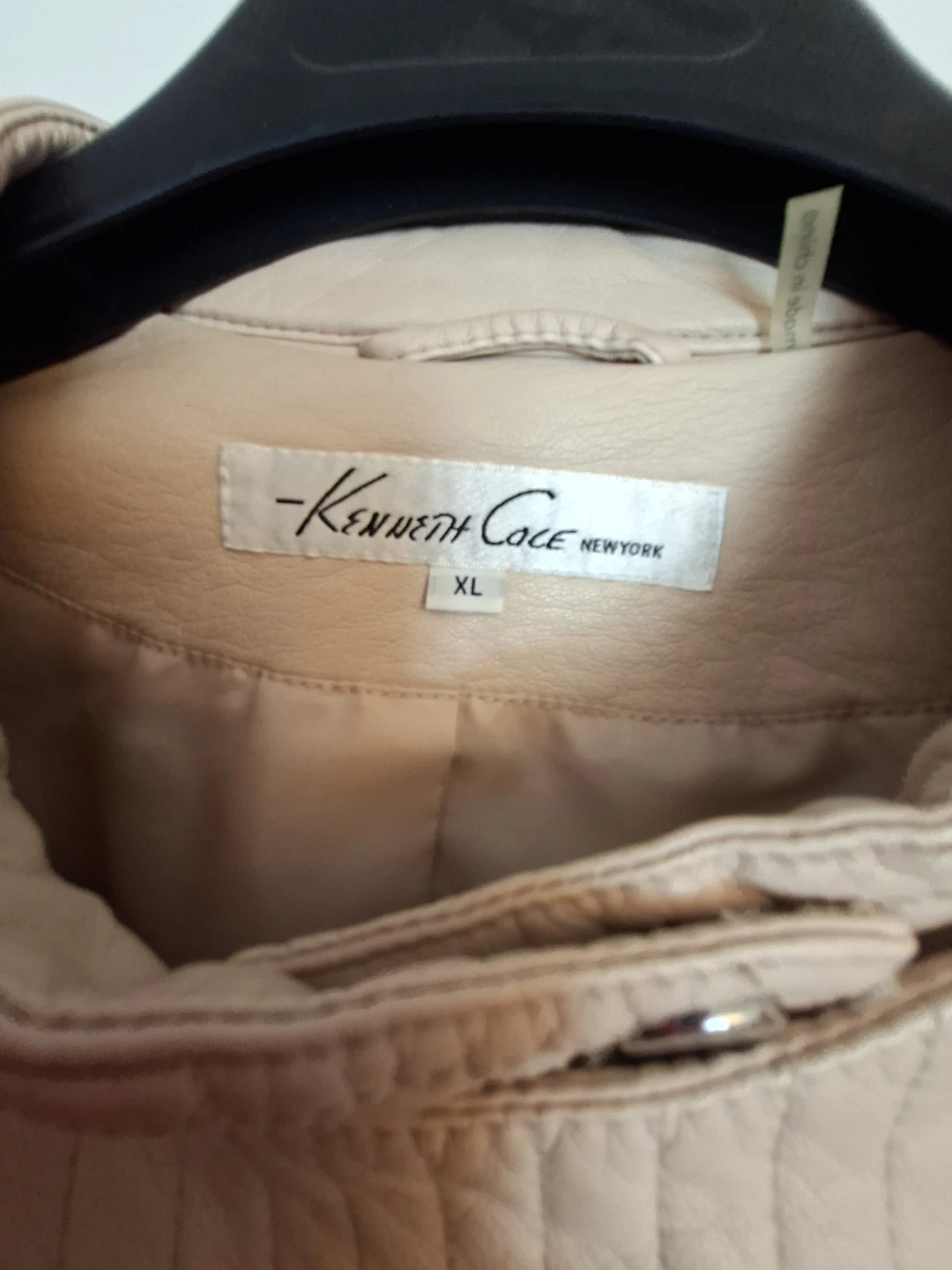 Kenneth Cole Quilted Faux Leather Moto Jacket - Cream/pink XL - photo 4