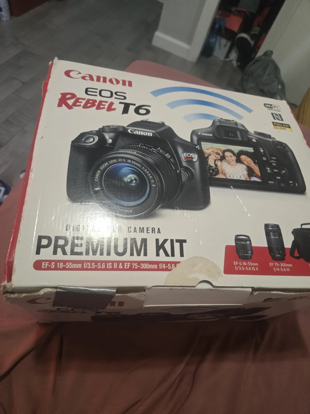 Canon EOS Rebel T6 Digital SLR Camera Premium Kit with 2 Lenses