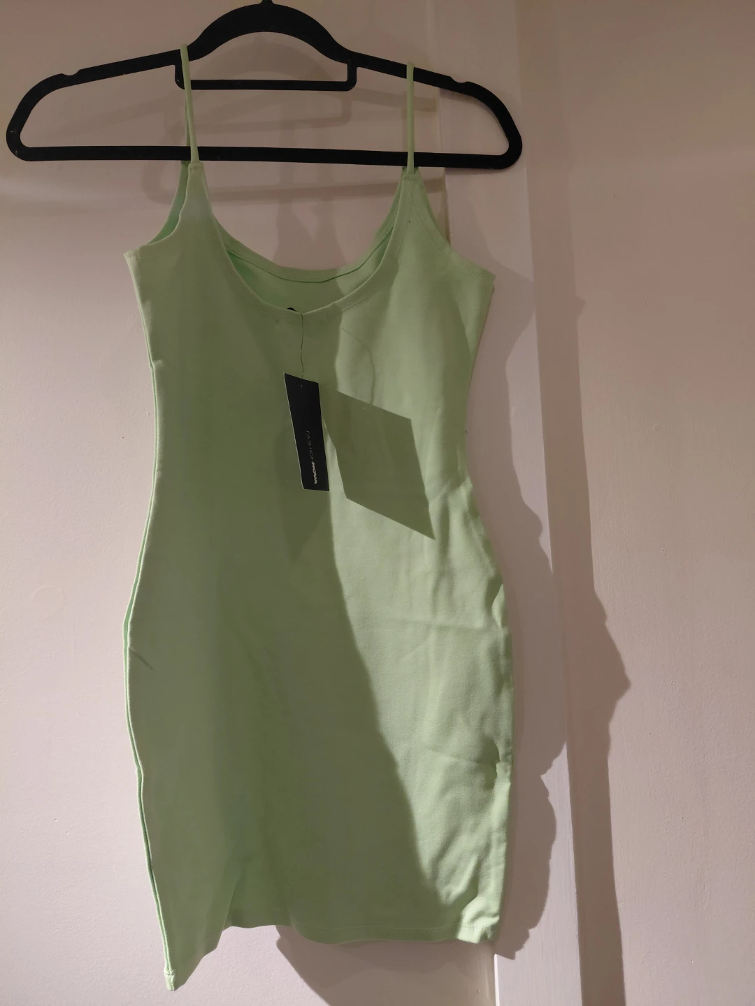 Lime Green Ribbed Mini Dress - photo 2