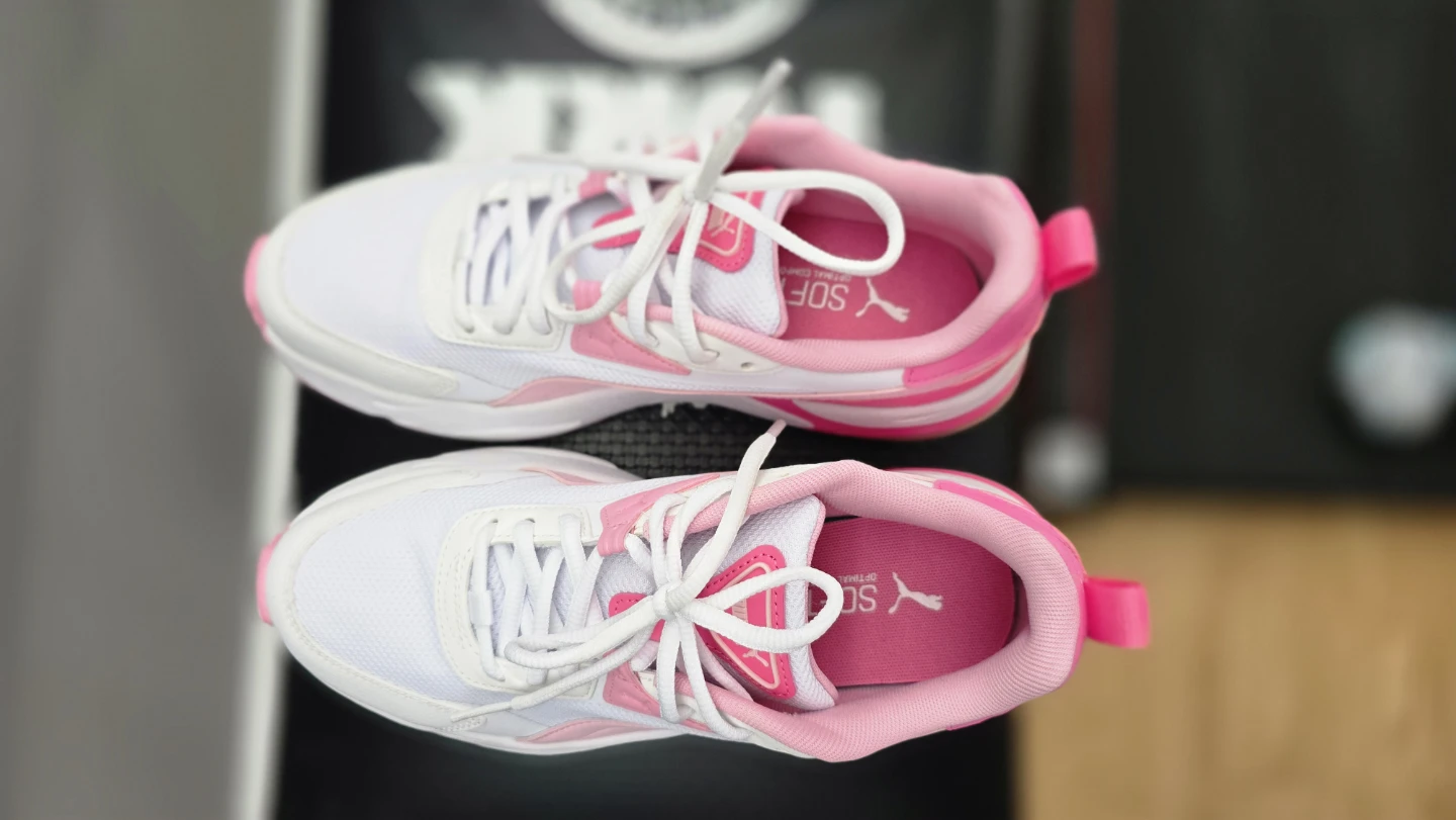 Puma SoftFoam+ Pink & White Running Shoes - Women's Size 8