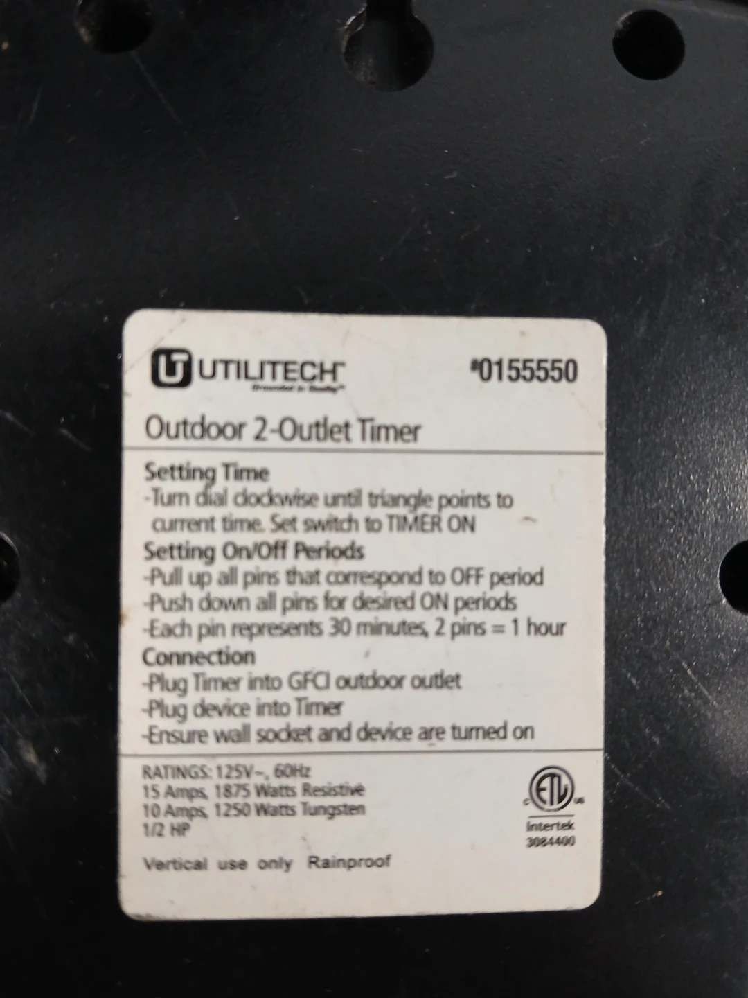 Utilitech Outdoor 2-Outlet Timer - photo 2