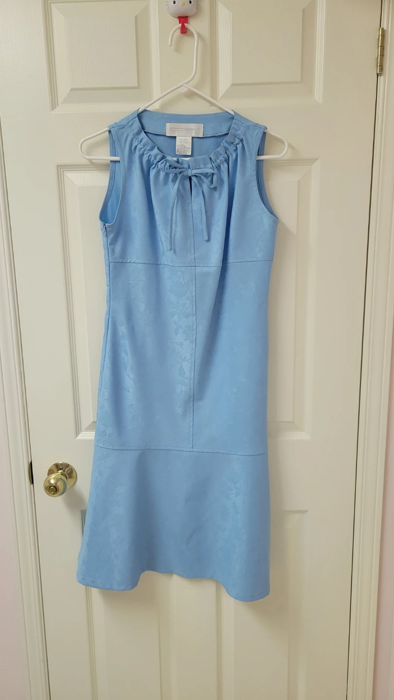 COBY Blue Cotton Dress and Cardigan Set Size S - photo 2