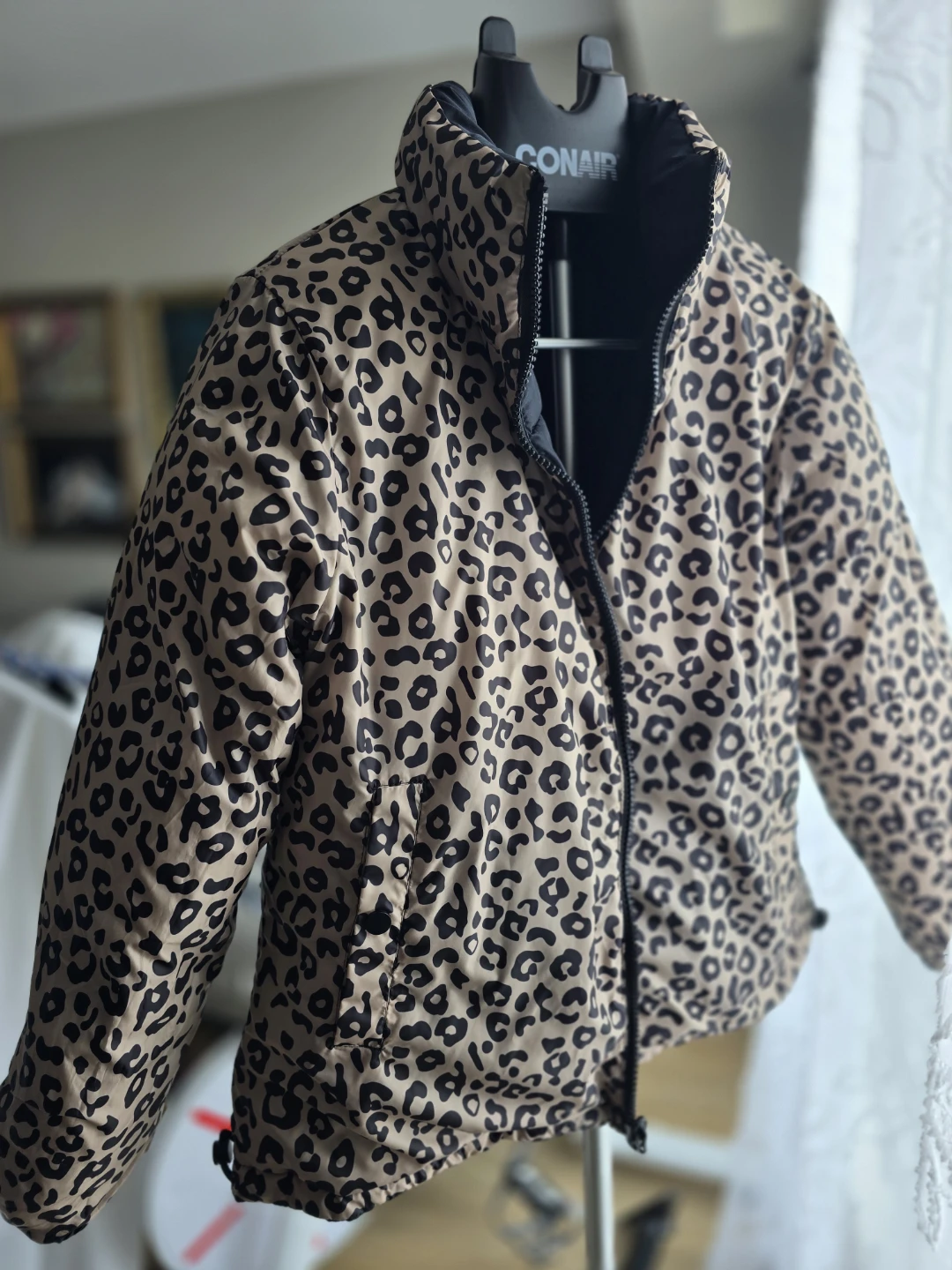 Lily Morgan Leopard Print Puffer Jacket - Size L/G - photo 3