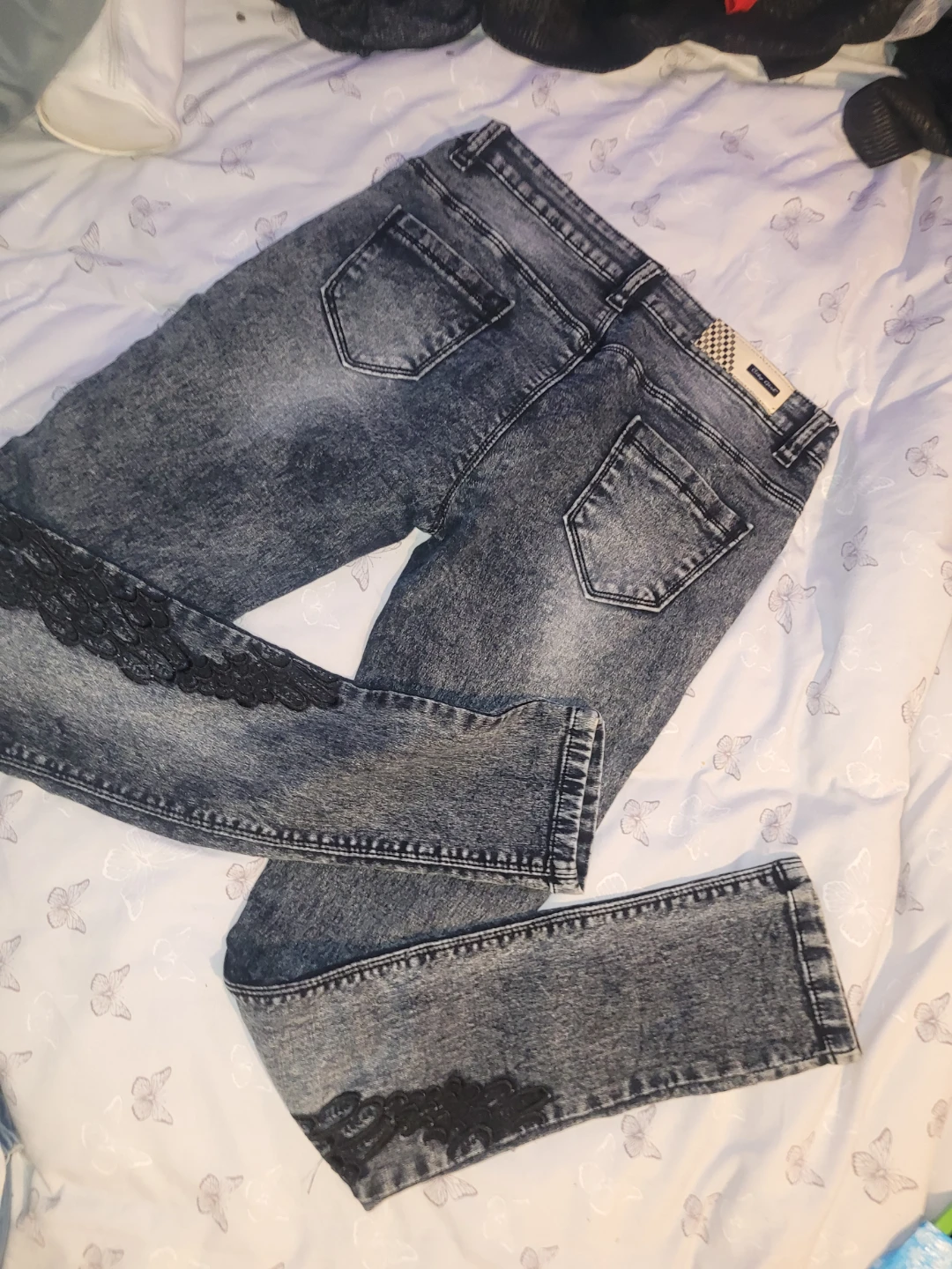 City Girl Jeans with Black Lace Embellishment - photo 2