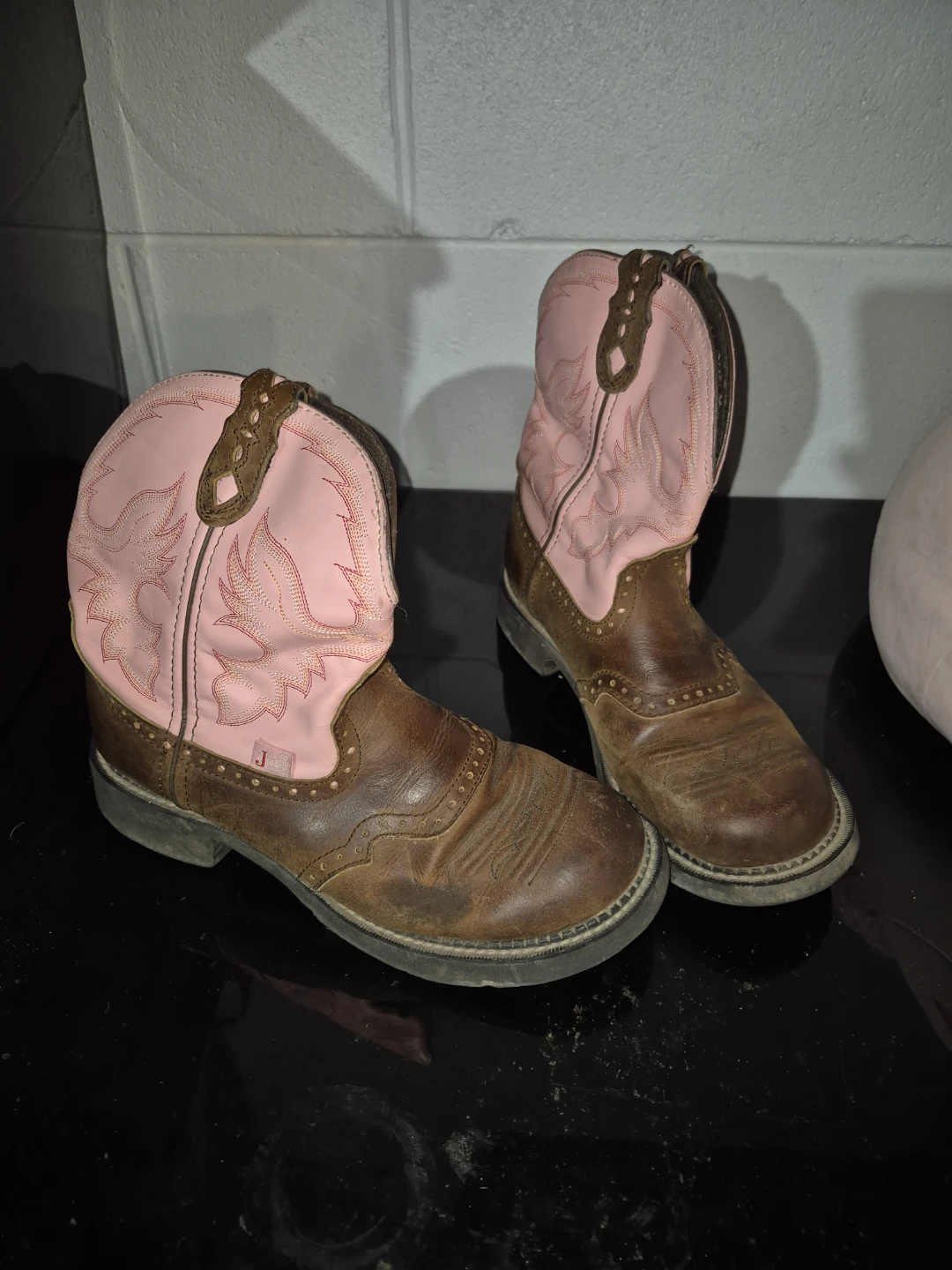 Justin Gypsy Women's Size 11B Pink & Brown Cowgirl Boots