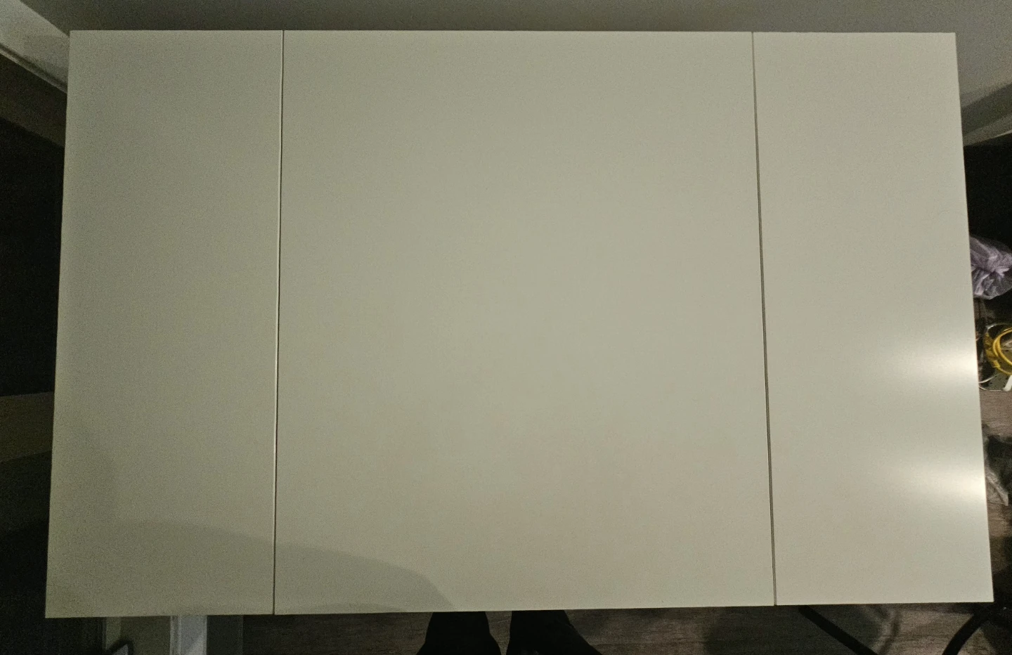 White Drop Leaf Dining Table with Drawer - photo 3