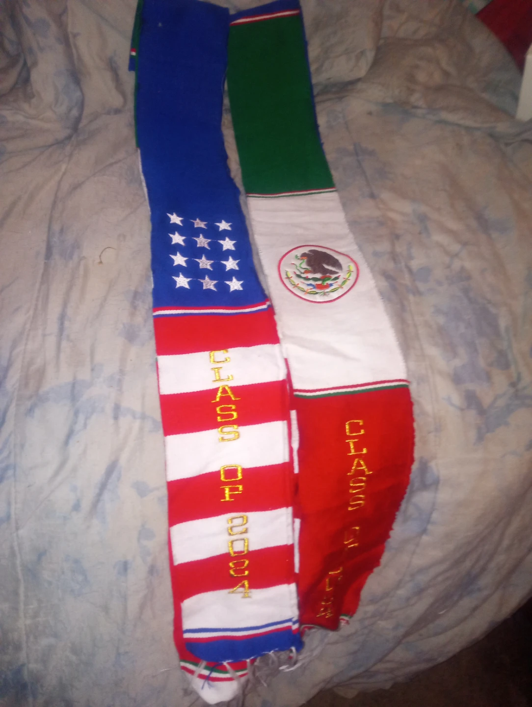 Class of 2004 Graduation Sashes (USA & Mexico Flags)