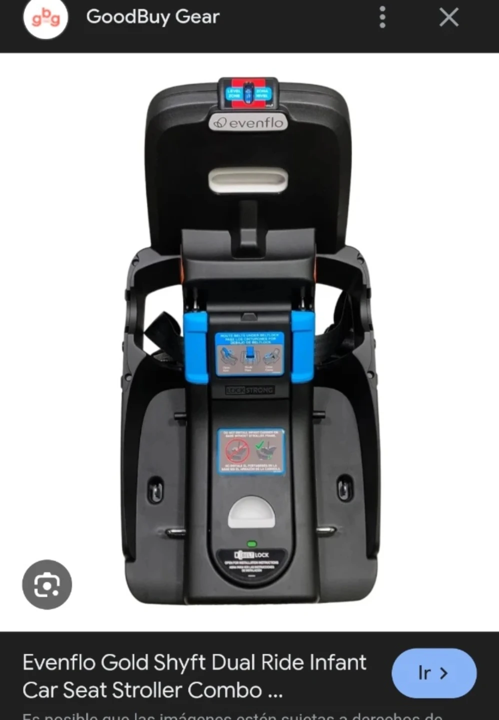 Evenflo Gold Shyft Dual Ride Infant Car Seat Stroller Combo
