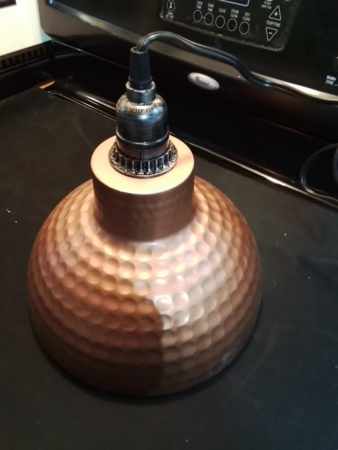 Hammered Copper Ceiling Lamp – Sculptural Statement Lighting