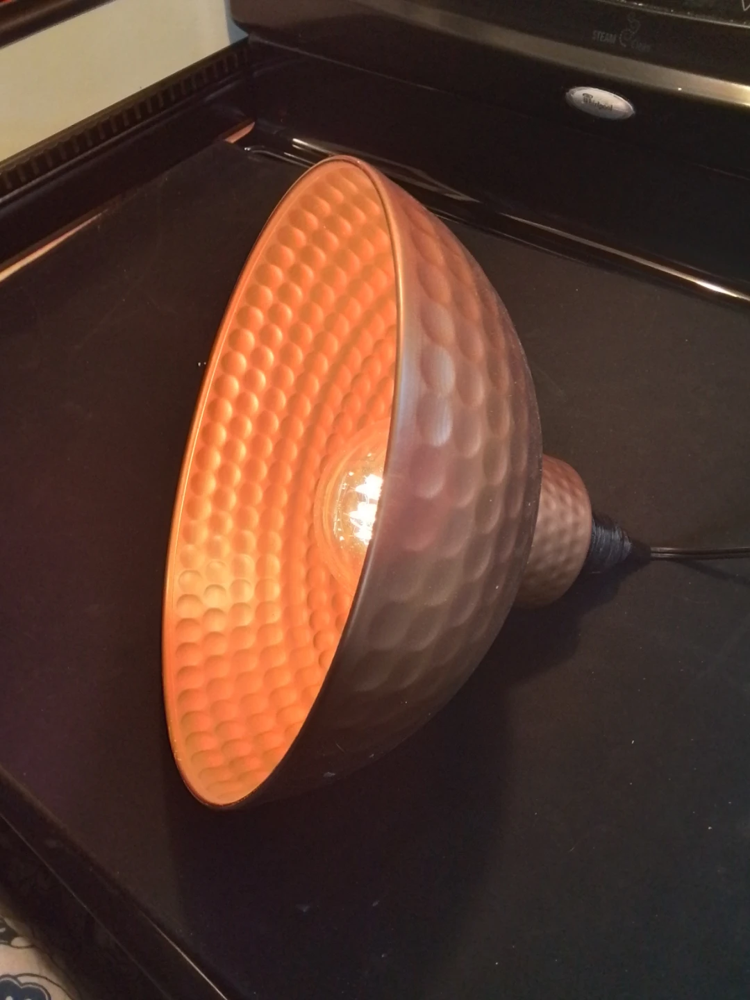 Hammered Copper Ceiling Lamp – Sculptural Statement Lighting - photo 5