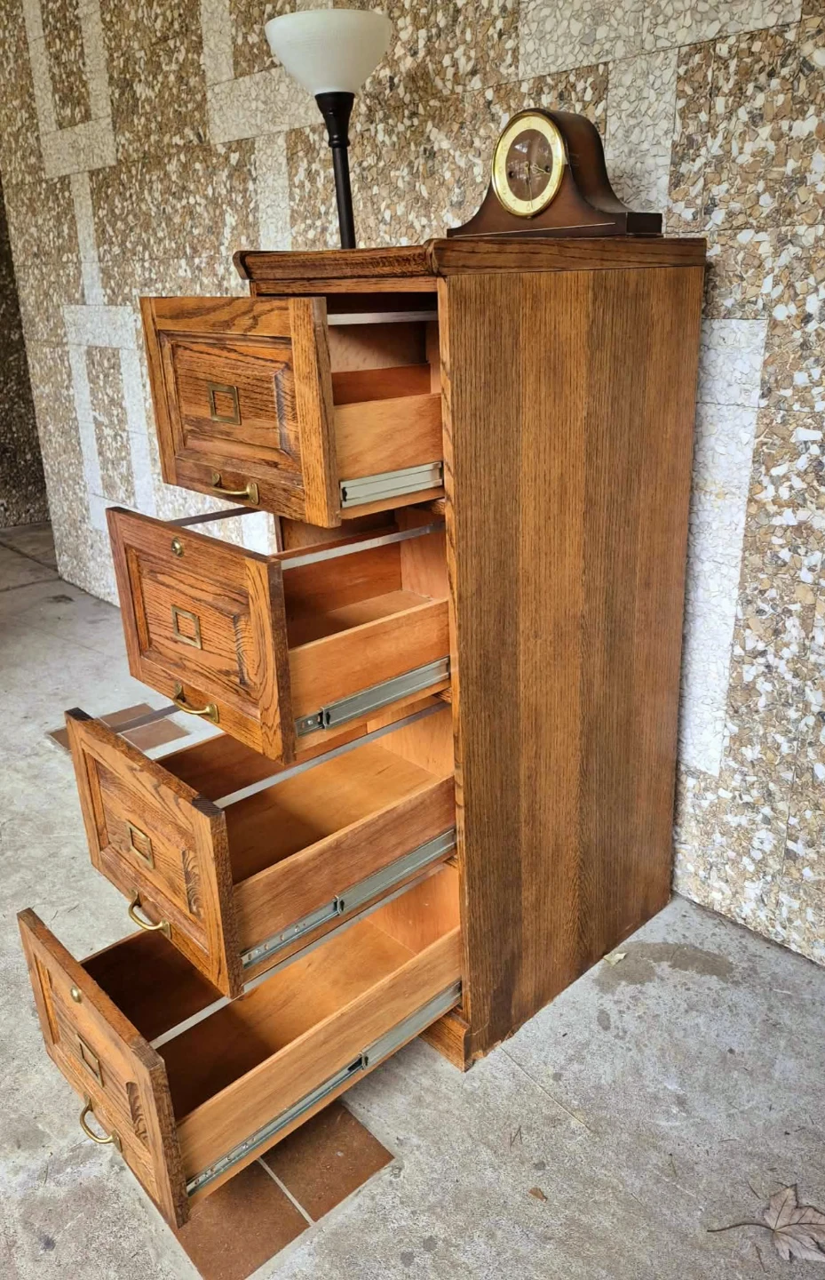 Vintage Tall And Narrow 4 Tier Storage Cabinet - photo 2