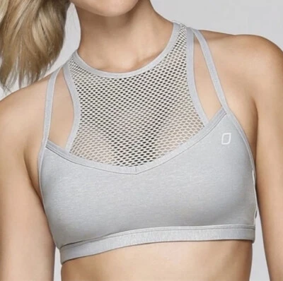 UNIQUELY LORNA JANE Gray Galaxy Hilary Sports Bra Mesh