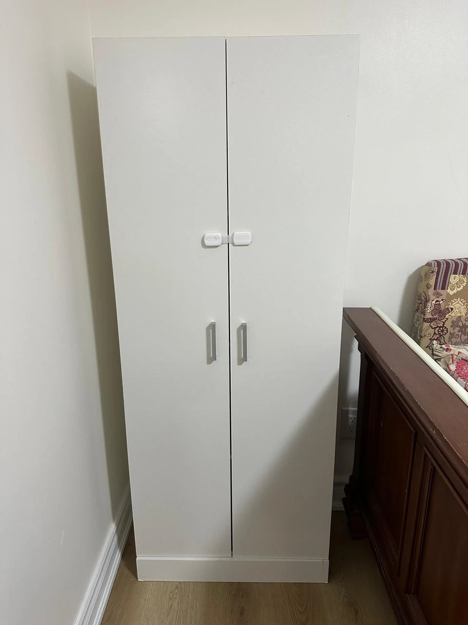 White Double Door Storage Cabinet - 60" H x 23.6" W x 12.4" D - photo 2