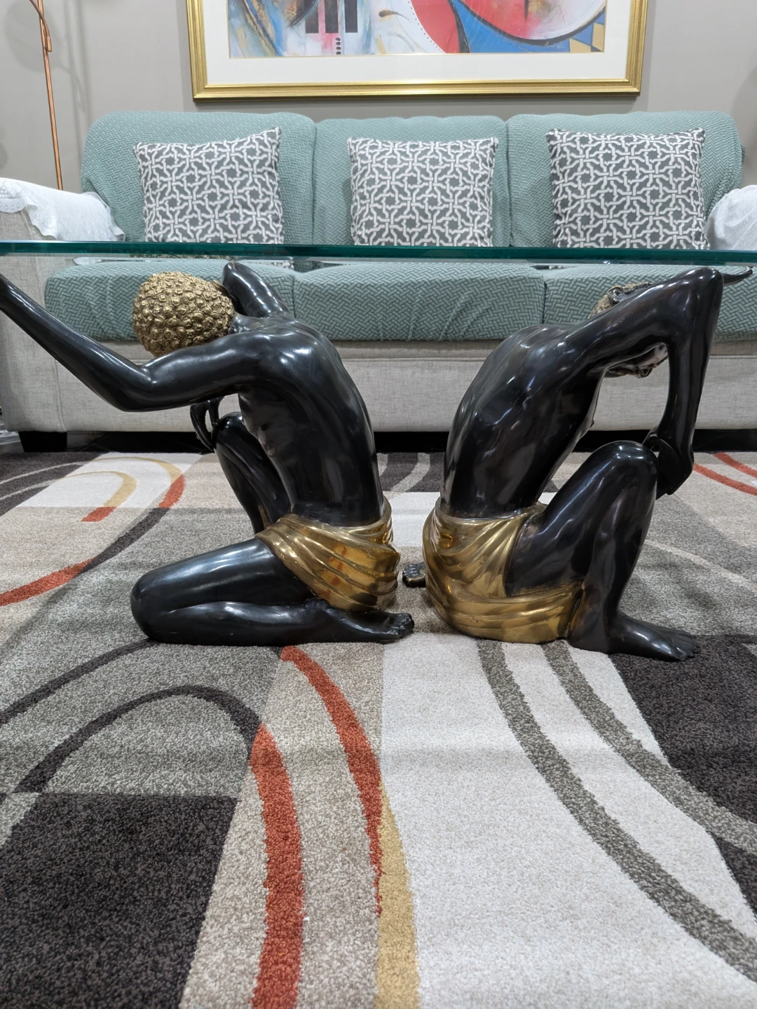 Glass Coffee Table with Sculptural Bases - photo 3