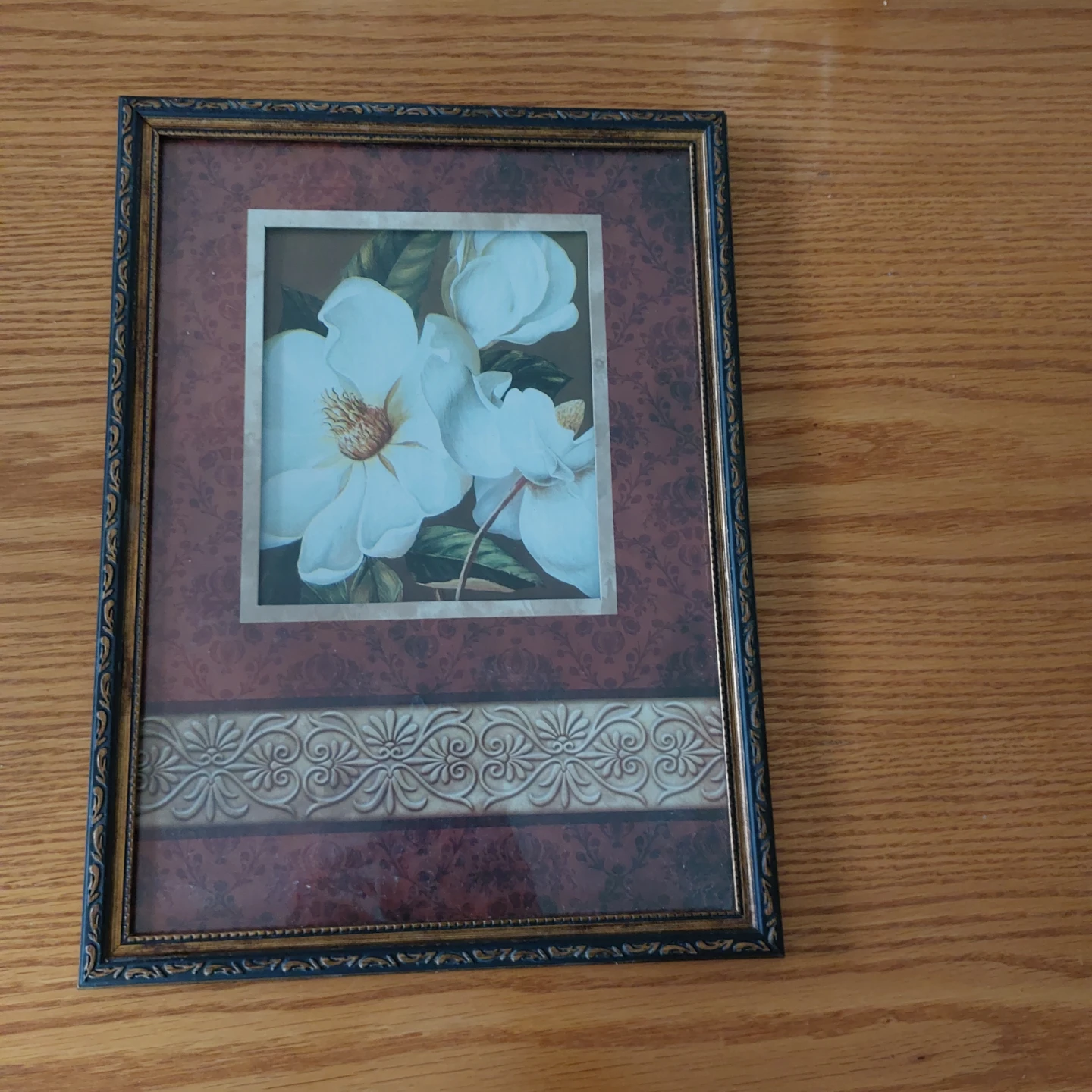 Framed Magnolia Flower Art