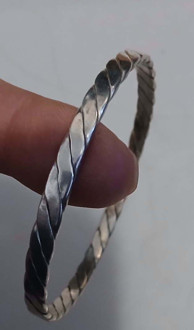 Sterling Silver Twisted Bangle Bracelet