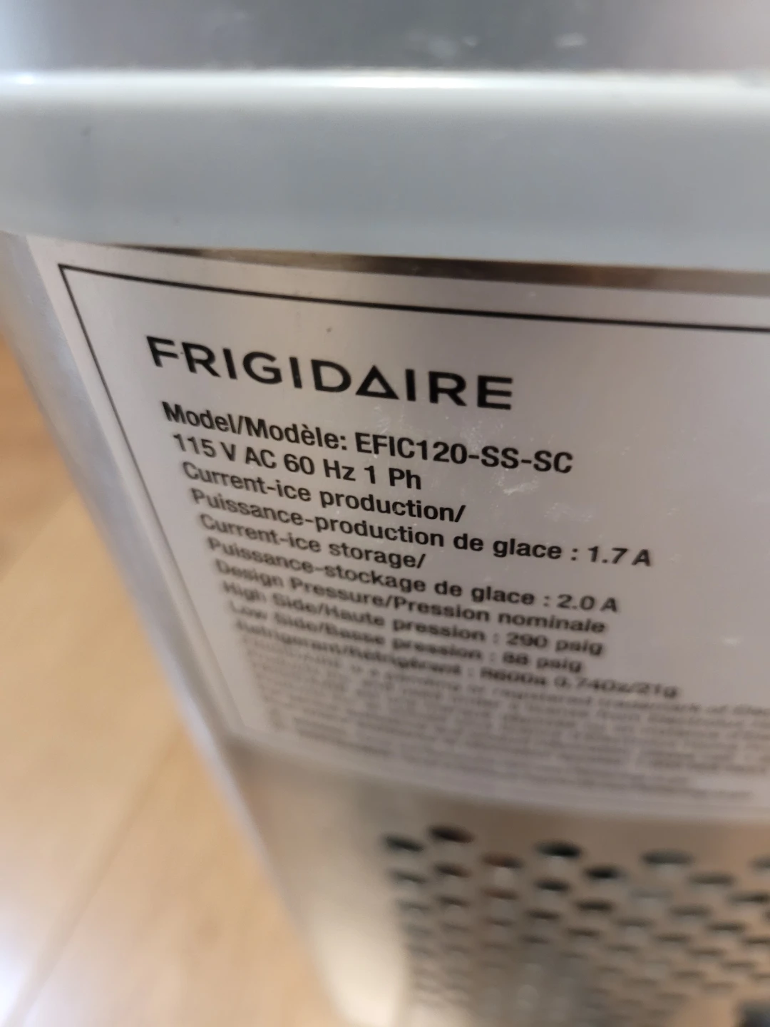 Frigidaire EFIC120-SS-SC Stainless Steel Ice Maker - photo 2