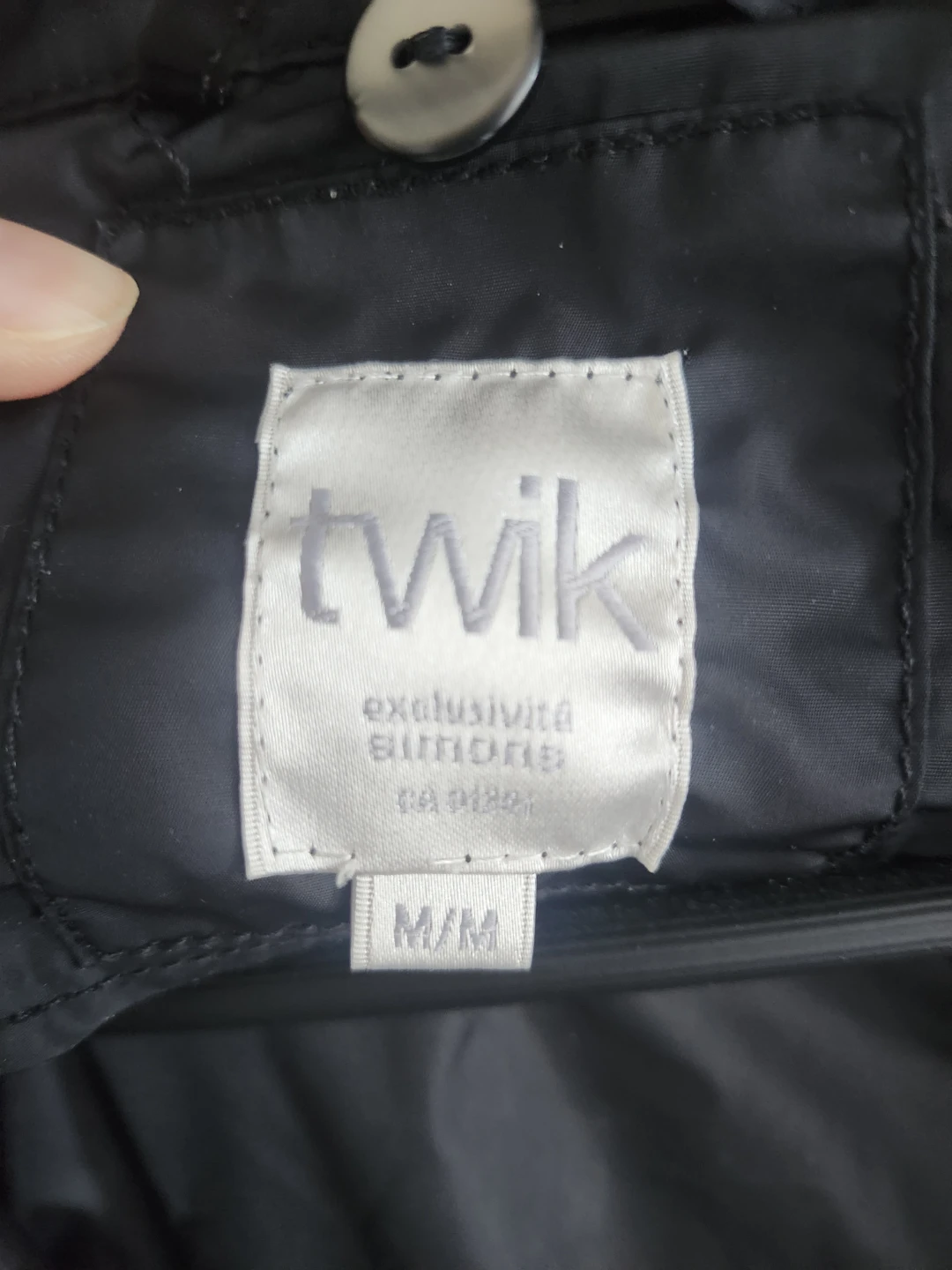 Twik Black Jacket with Faux Leather Sleeves - M/M - photo 3