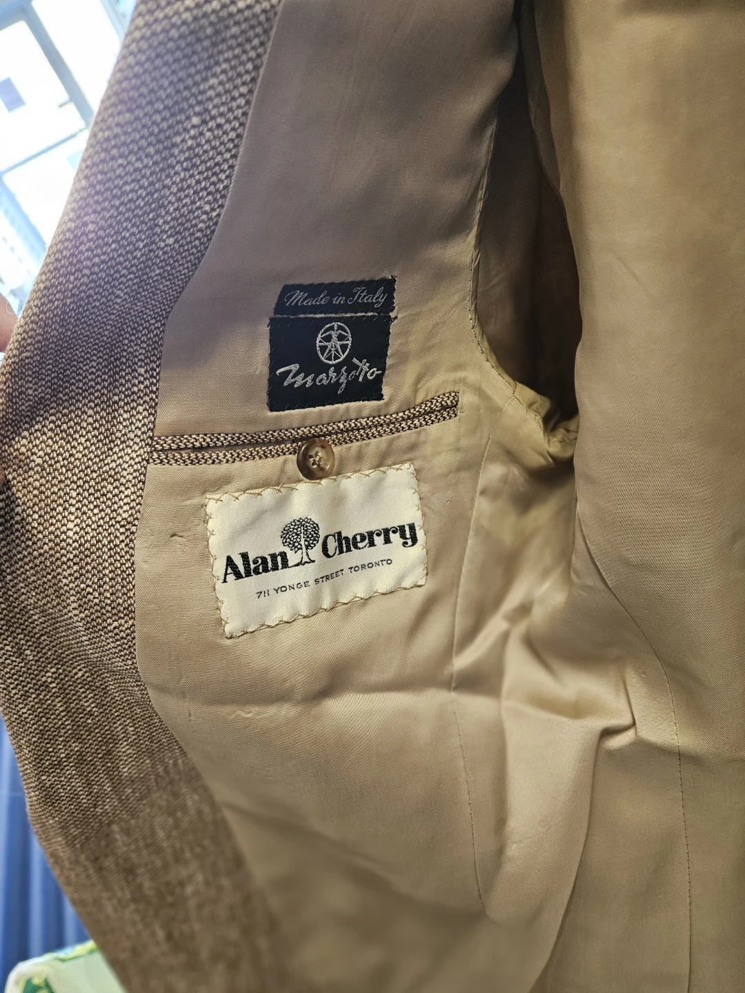 Men's Alan Cherry Marzotto Blazer - Brown Tweed - photo 4