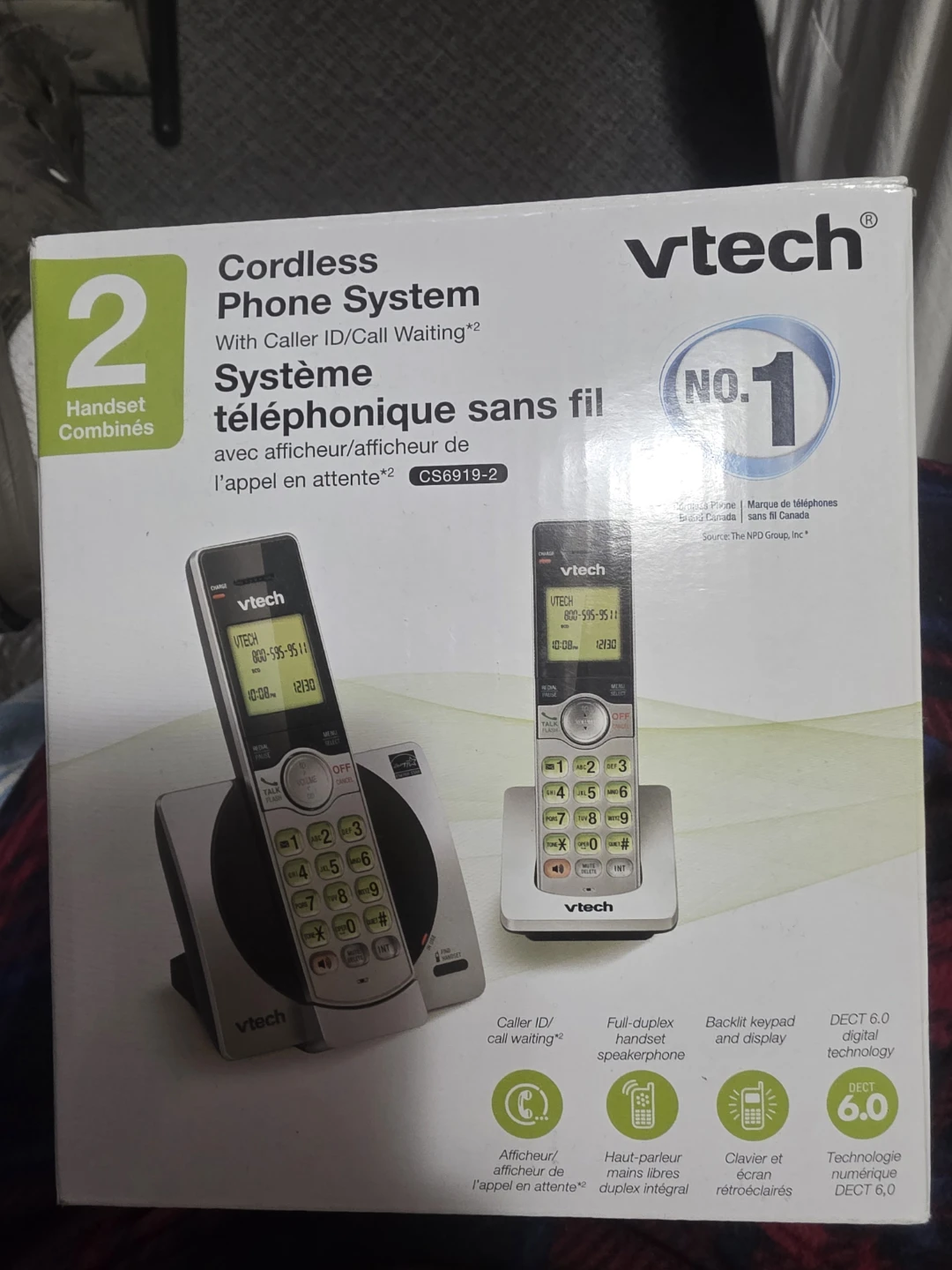 VTech 2-Handset Cordless Phone System CS6919-2