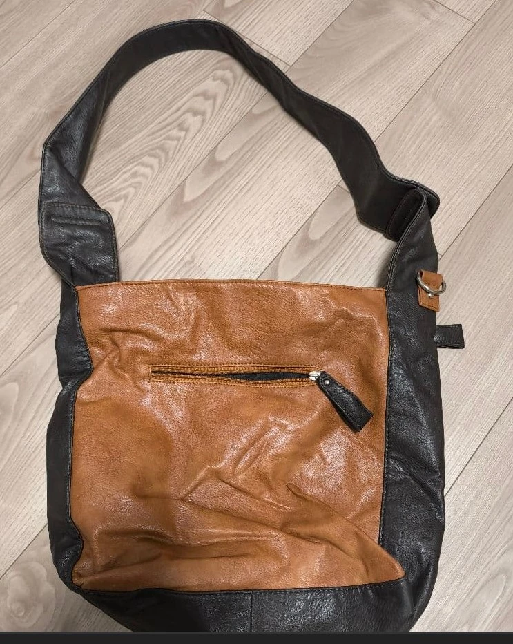 Libero Leather Shoulder Bag - Brown/Black - photo 3