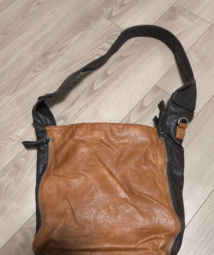 Libero Leather Shoulder Bag - Brown/Black - photo 4
