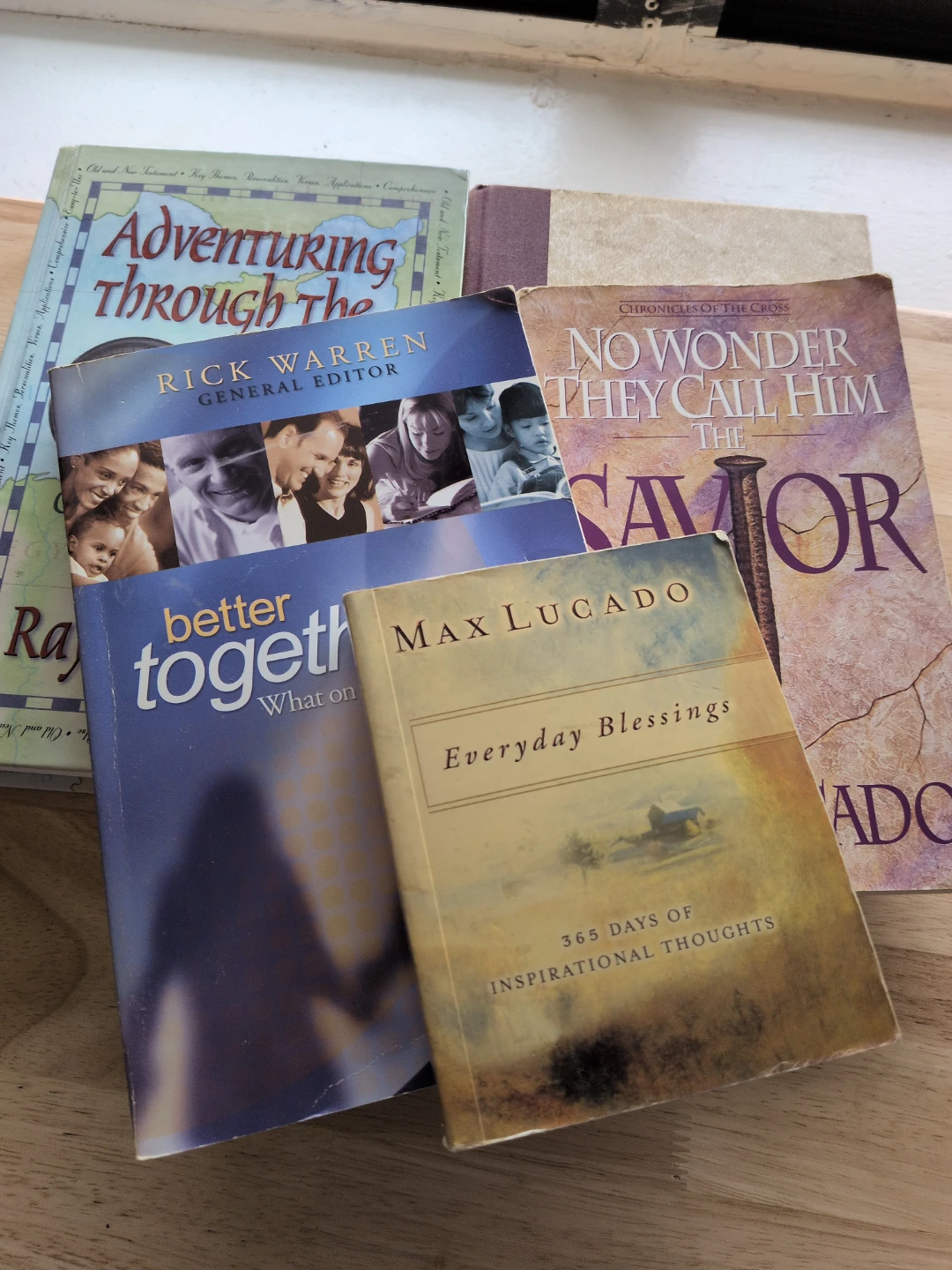 Collection of 5 Christian Books by Max Lucado and others - photo 2