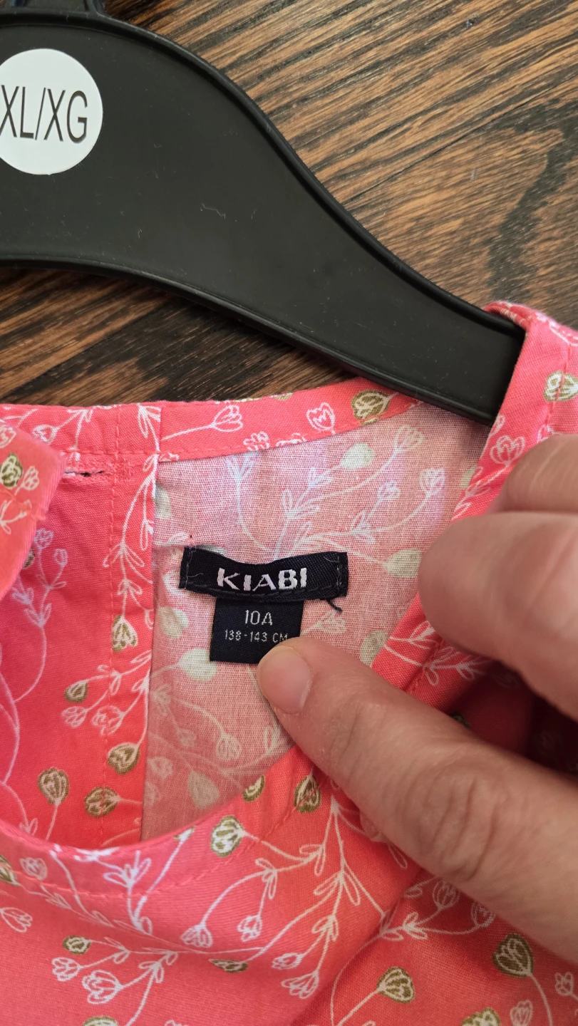 Kiabi Girls Coral Floral Dress with Gold Belt - Size 10Y - photo 4
