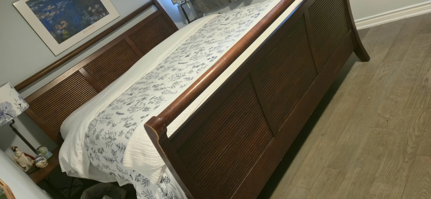 King size sleigh bedroom suit rosewood. $2500. or best offer - photo 4