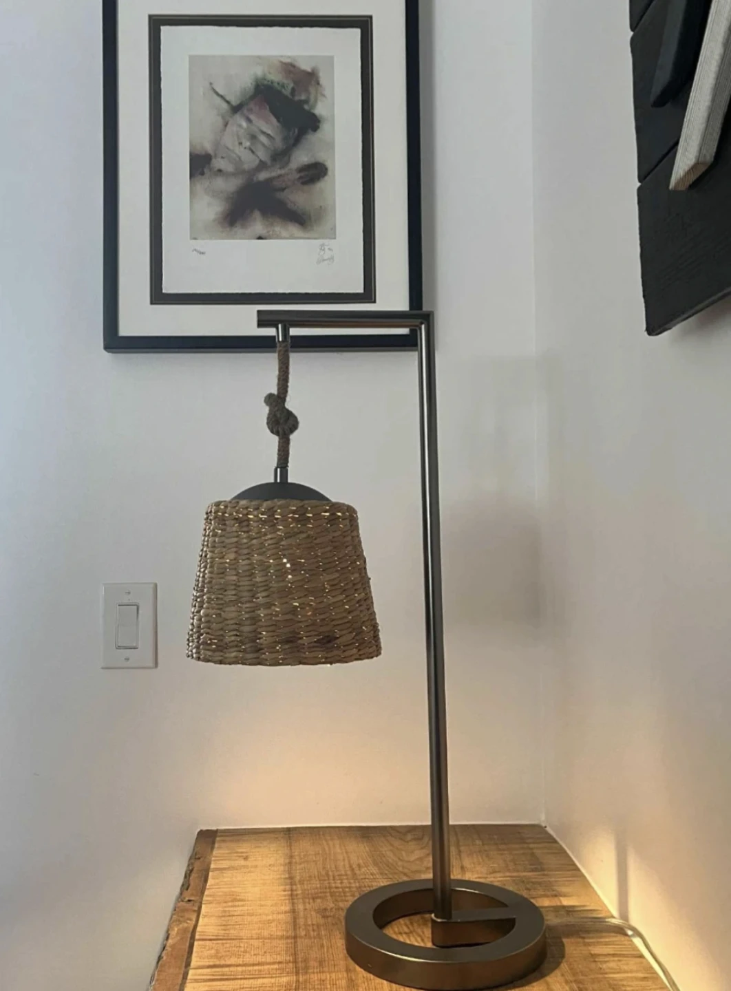 Handwoven Hanging Basket Lamp